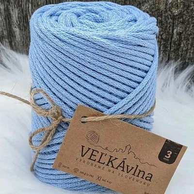 Velká vlna Špagát 3mm Pomněnka