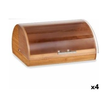 Kinvara Кутия за Хляб Естествен Бамбук Пластмаса 24, 5 x 19 x 38 cm (4 броя)