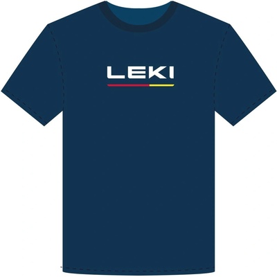 Pánské triko Logo T-Shirt LEKI true navy blue-white