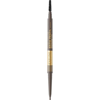 Eveline Cosmetics Micro Precise водоустойчив молив за вежди с четка 2 в 1 цвят 01 Taupe 4 гр