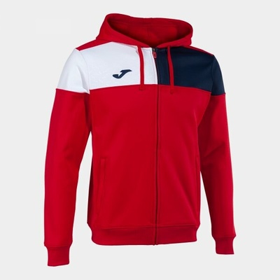 Joma Crew V Zip-up Hoodie Red Navy White