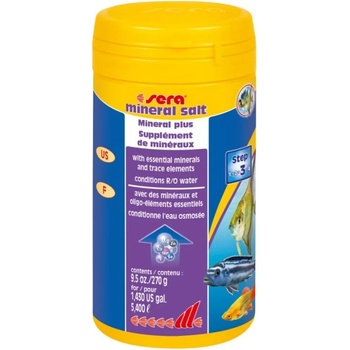 Sera mineral salt 100 мл - за повишаване минералния съставна водата в аквариума