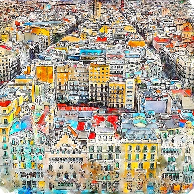 Fedkolor Картина 90x90 cm Barcelona - Fedkolor (RY_09_90x90)