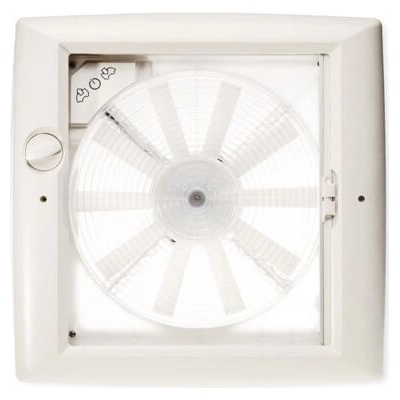 Strešné okno Thule Vent, 400 × 400 mm, s ventilátorom, 12 V farba biela