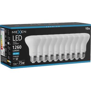 Mexen Nova 10x LED крушка E27, R63, 12W, Студена - 6500K, 1260 lm - L104-E27-1265-01x10 (L104-E27-1265-01x10)