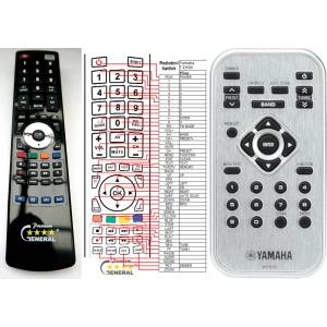 GENERAL Yamaha wv151300 - дистанционно управление дубликат (wv151300) Дистанционно