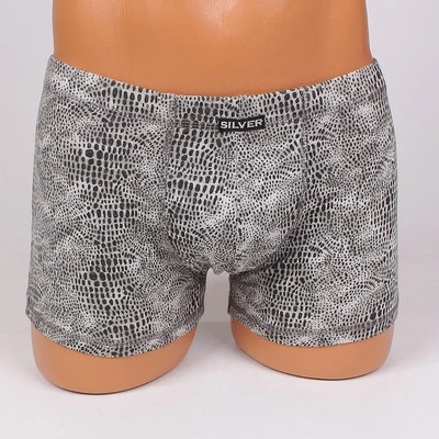 Мъжки боксер в черно и бяло с ефектен десен