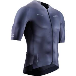 X-Bionic Мъжка фланелка с къс ръкав за колоездене X-Bionic Corefusion Aero Jersey S/S Cycling jersey - Dark Monochromatic Heatmap - размер XXL (056-3181-0215)