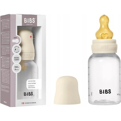 Bibs antikoliková fľaša s kaučuk cumlíkom Ivory 150ml