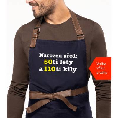 Kariban HobbyTriko Zástěra k narozeninám Exclusive Narozen před.. Tmavě modrá