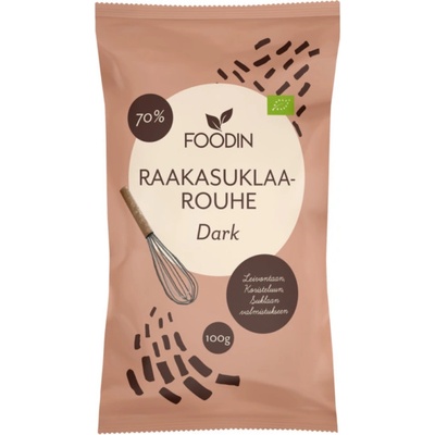 Foodin Raw čokoládové zdobení hořké 70% bio 100 g