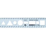 Optima Шаблонна линийка OPTIMA синя 20cm 53049 (53049)