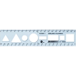 Optima Шаблонна линийка OPTIMA синя 20cm 53049 (53049)