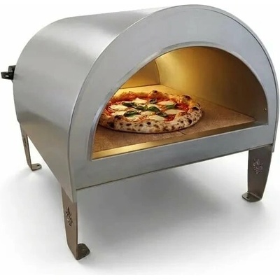 Pizza Party Plynová pec Ardore Lesklá strieborná Šamot