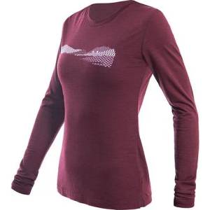 Sensor Merino Air Pt Hills dl. rukáv Размер: M / Цвят: тъмночервен