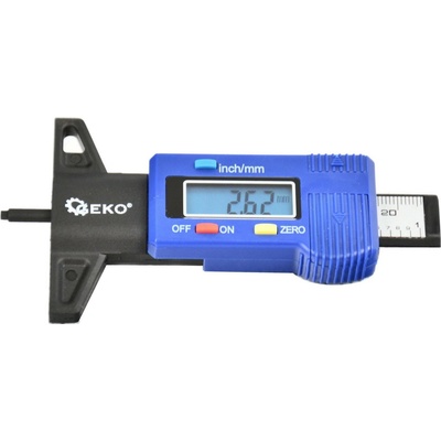 Geko Digitálny merač hĺbky dezénu pneumatiky 0 25 4 mm