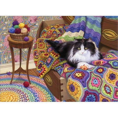 Cobble Hill - Puzzle Comfy Cat 1000 - 1 000 piese