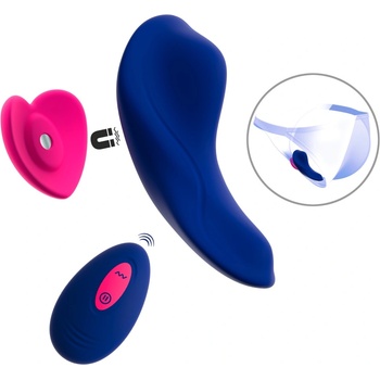 Sweet Smile RC Panty Vibrator Heart Blue