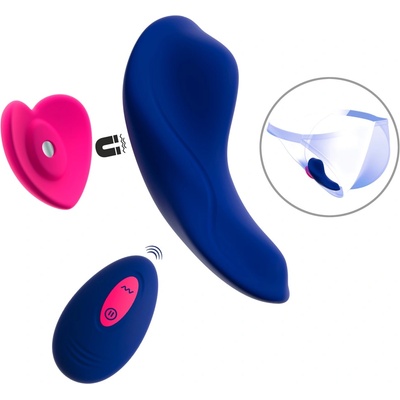 Sweet Smile RC Panty Vibrator Heart Blue