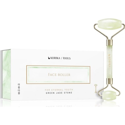 KORIKA Tools Face Roller Green Jade Stone masážny valček na tvár Jade Roller Green
