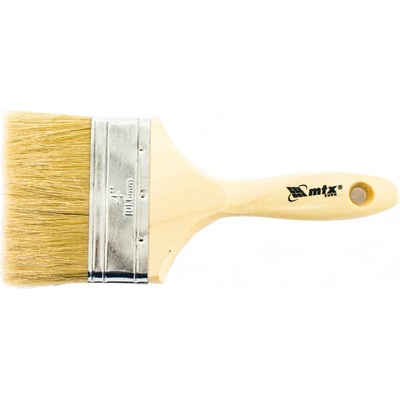 MTX Четка плоска " Евро" 4" , естествен косъм, дървена дръжка mtx