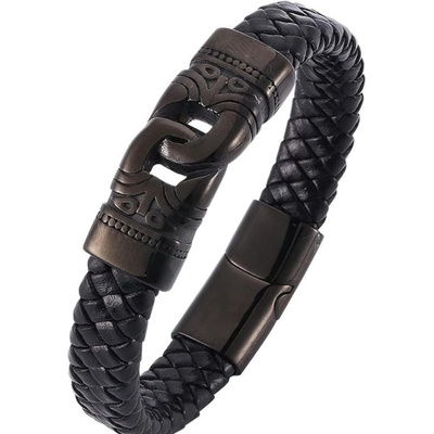 Impress Jewelry pánský ocelový proplétaný náramek Ammon černý 2205231616561969s2