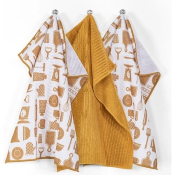 Tiseco Home Studio Кърпи в комплект от 3 кърпи от микрофибър 48x40 cm Essential - Tiseco Home Studio (9588CAMEL)