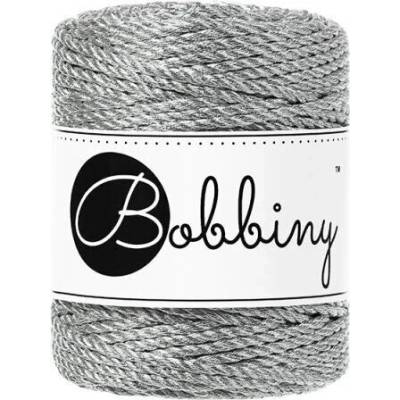 Bobbiny Macrame rope 3PLY - Metallic - (3mm) Macrame rope 3PLY - Metallic - (3mm): Silver