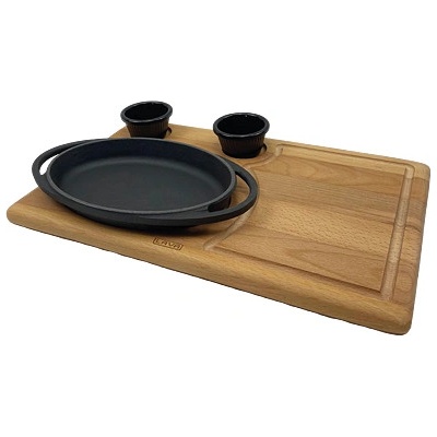 LAVA Metal Grilovací a servírovací set s 2 miskami, 21 x 14 cm, ovál LAVA METAL