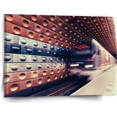 Sablio Obraz Metro na farebnej stanici - 150x110 cm