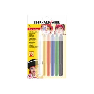 Eberhard Faber Комплект за грим- Пастели за лице Ebarhard Faber, 6 цвята с апликатор, 6605140251