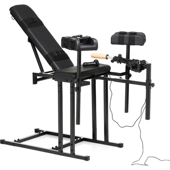 Image 1 of Master Series Ultimate Obedience Chair with Sex Machine Black