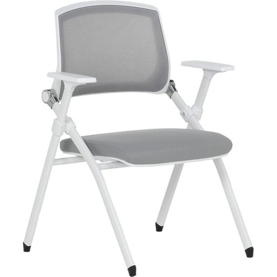 Bittel Посетителски стол Carmen 1706-1, до 150кг, дамаска, сгъваем, сив (bt-3520916)