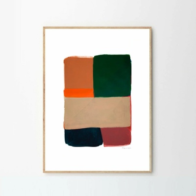 Moikka Plagát Colour Squares 02 by Berit Mogensen Lopez 50x70
