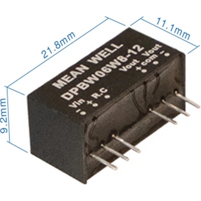 Mean Well DPBW06W8-05 Měnič DC/DC modulový 6W 5V