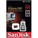 Pamäťové karty SanDisk microSDXC Extreme Pro 64GB UHS-II + USB čítačka SDSQXPJ-064G-GN6M3