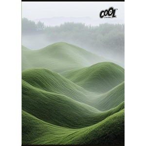 Victoria Тетрадка, с телбод, A4, обикновена, 80 листа, COOL BY VICTORIA "Green Calm