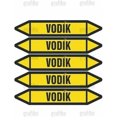 Grafiko | Vodík - Materiál fólie s ochrannou laminací, Rozměr aršík 5ks šipka 250x52mm