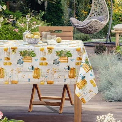 Obrus PVC 5744810 bylinková záhradka, metráž 20 m x 140 cm, IMPOL TRADE