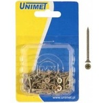 Uncanny Brand Wood insert galvanized yellow 4.0*45mm op-50pcs