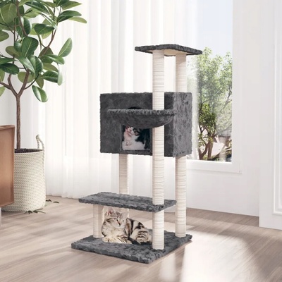 Shumee Škrabadlo se sisalovými sloupky tmavě šedé 108,5 cm