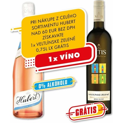 Hubert Nealkoholické Rosé 0,75 l