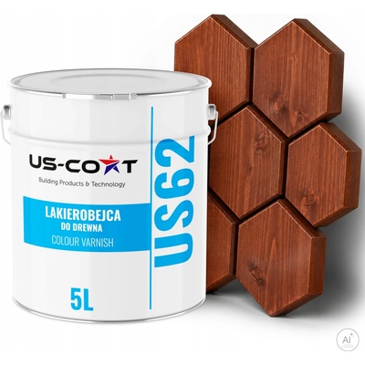 US-Coat Lazura na dřevo vodní 5 l tmavý ořech