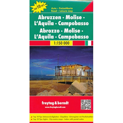 Freytag & Berndt Autokarte Abruzzen Molise L'Aquila Campobasso. Abrozzo Molise L'Aquila Campobasso