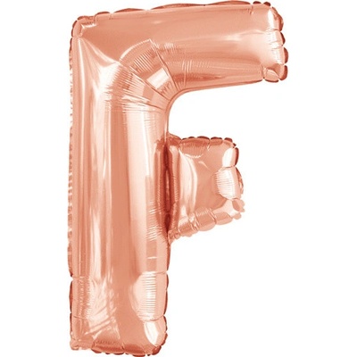 Amscan Foliové písmeno F rose gold 100 cm