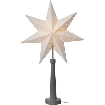 EMOS Lighting ZY2215 Svietnik na žárovku E14 sivý s pap. hviezdou 46×70cm vn.