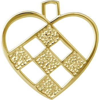 Rosendahl Декорация за коледна елха Karen Blixen сърце малка злато (32561)