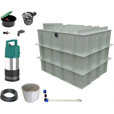 Mravec Plast Nádrž na dešťovou vodu s čerpadlem samonosná hranatá 8 m³ – Zboží Mobilmania