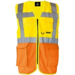 Korntex HI-VIS KXMF BERLIN / Светлоотразителна многофункционална жилетка - жълто/оранжева 5XL (76KXMFz2015)