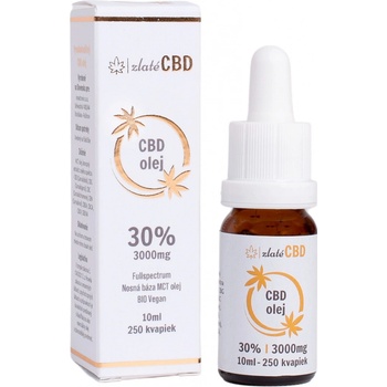 zlatéCBD Zlatý CBD Olej 30% Full spectrum 10 ml